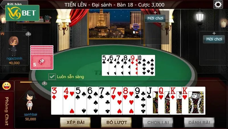 Bài tiến lên online sử dụng bộ bài 52 lá